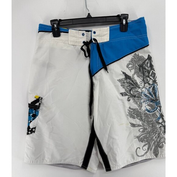 Basic Concepts Board Shorts Mens 32 13" Swim Trunks Y2K Cross - Picture 2 of 8